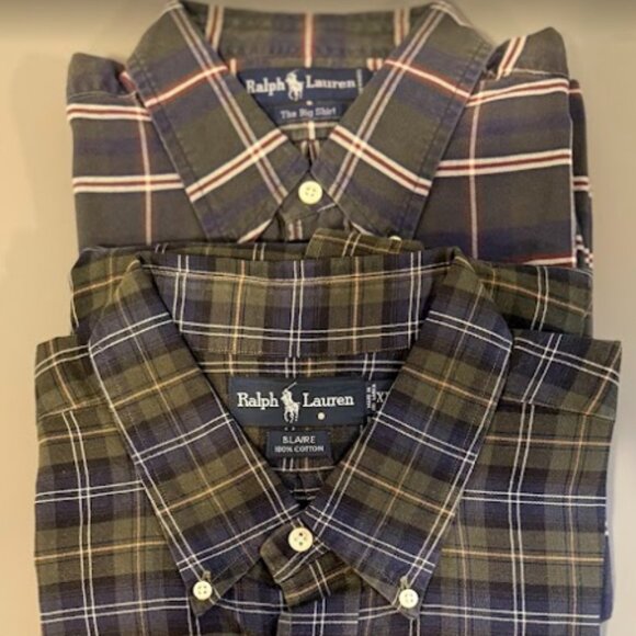 Polo Ralph Lauren Other - Lot of 2 Ralph Lauren Men’s Plaid Button-Down Shirts – Size XL – 100% Cotton